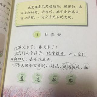 二年级下册第一课找春天