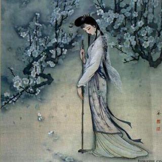 彩铅手绘黛玉葬花