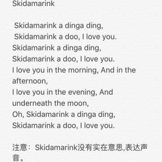 英文童谣skidamarink