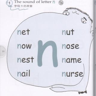 自然拼读26个字母之n
