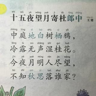 193,《十五夜望月寄杜郎中》王建