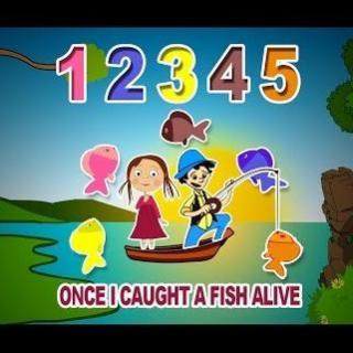 【听儿歌学单词 12345 Once I Caught a Fish A