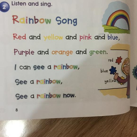 wendy英语rainbow song