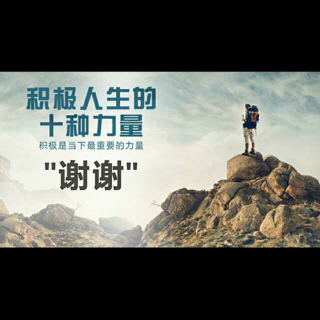 【积极人生的十种力量(六)一谢谢.伊莲2017.4.