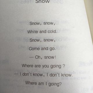 英文诵读短诗snow