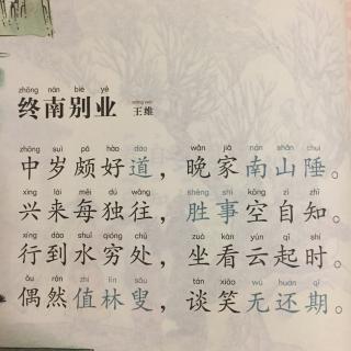 381终南别业王维