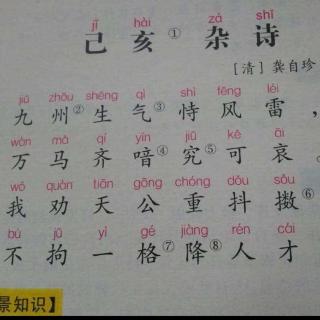 杂诗的简谱_己亥杂诗(3)