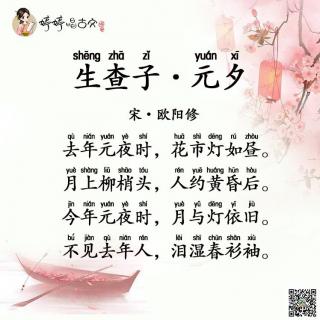 【065 婷婷唱古文-欧阳修-生查子·元夕】在线