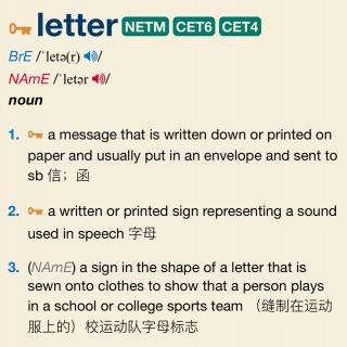 单词发音—letter