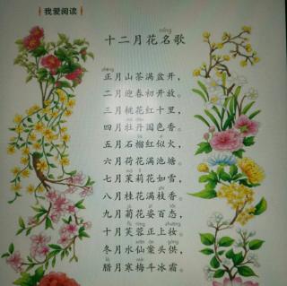 小二课文《十二月花名歌》