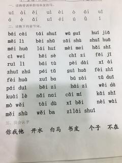 我会读(9)复韵母ai ei ui 拼读