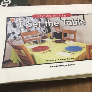 i set the table