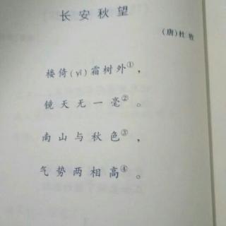 长安秋望