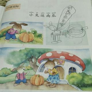 小兔运南瓜