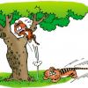 老虎学爬树