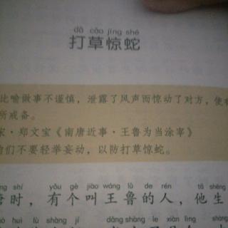 成语故事《打草惊蛇》王浩源