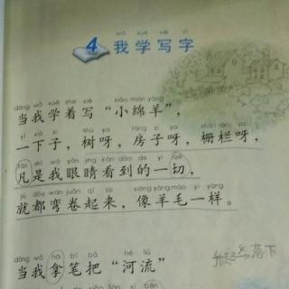 二年级下册 第四课 我学写字