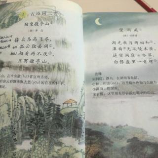 古诗词三首:《独坐敬亭山》,《望洞庭》,《忆江南》