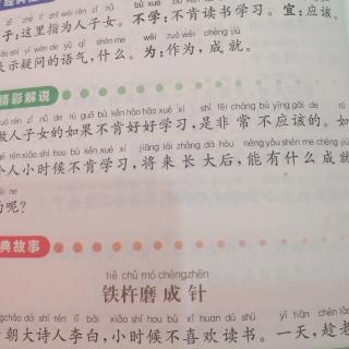 铁杵磨成针 7.