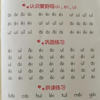 认识复韵母ai.ei.ui