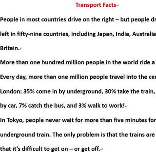 Transport Facts