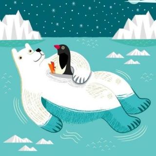 北极熊和企鹅情侣头像图片