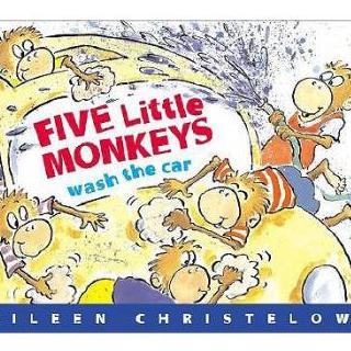 【磨耳朵喽】英文小故事-Five Little Monkeys Wash the Car