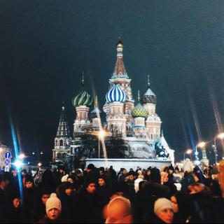 莫斯科新年的晚上