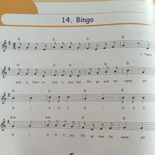 bingo儿歌简谱图片
