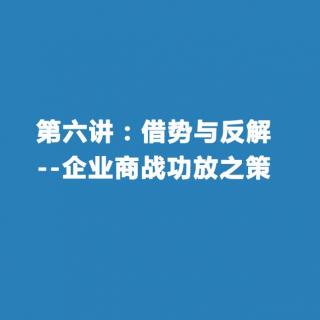 第六讲：借势与反解--企业商战功放之策