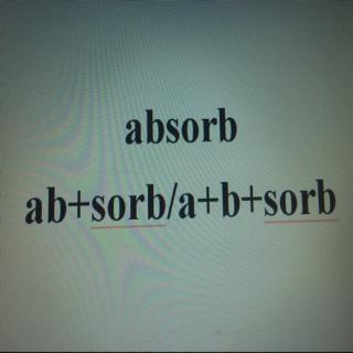 英语单词源来如此之前缀ab-absorb