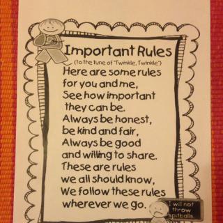Nina英文儿歌 “Important Rules”重要的规则