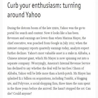Curb enthusiasm: turning around Yahoo