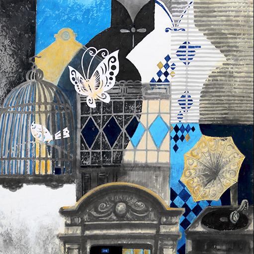 海派重彩|【聆听艺术】-【申life】系列《申life·蓝》