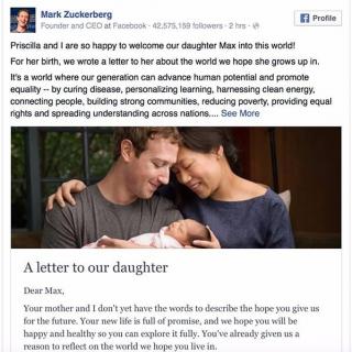 【Facebook CEO致女儿的一封信】A letter to our daughter 01