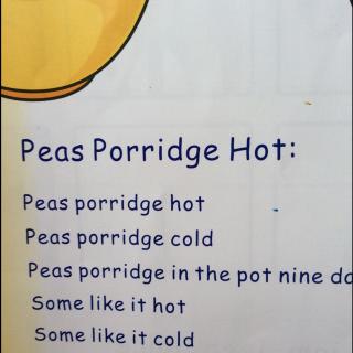 PEAS PORRidGE HOt