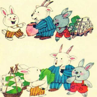 故事《小白兔和小灰兔》