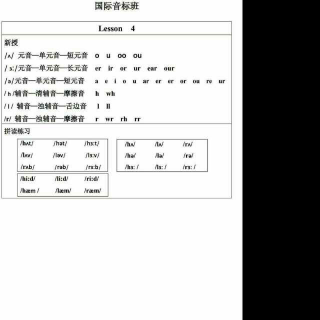 国际音标班Lesson4