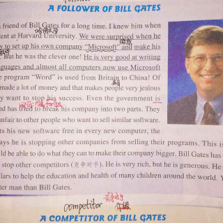 高一英语必修一课后练习 Unit 5 A follower of Bill Gates