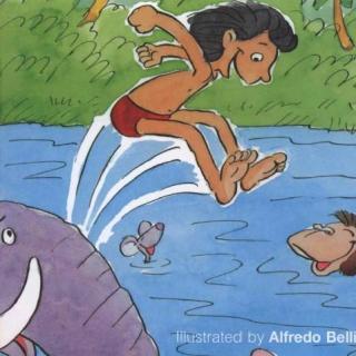 少儿英语故事 Mowgli learns to swim Part 3