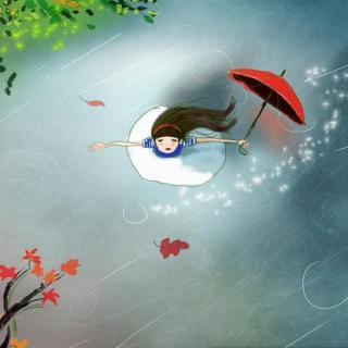 春雨沙沙：《雨中的小红伞》---佩佩