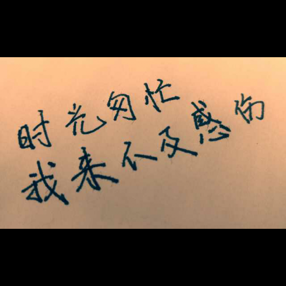 时光匆忙,我来不及感伤