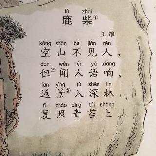 鹿寨王维古诗原文图片