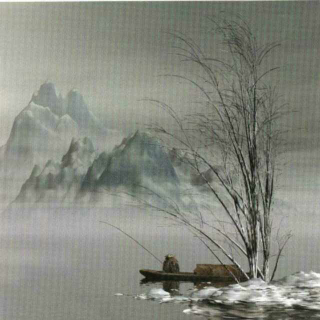 A Chinese poem Fishing in Snow 《江雪》