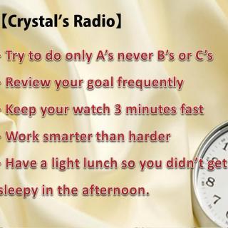 Crystal's Radio014-How to be efficient做一个高效的人
