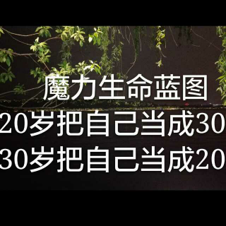 魔力生命蓝图《20岁把自己当成30岁，30岁把自己当成20岁的秘密》