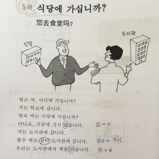 首尔大韩国语第1册 第5课 您去食堂吗？