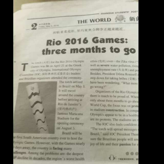 SSP1170-2340rio 2016 games: three months to go