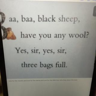英文歌《baa，baa，black sheep》