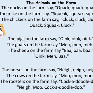 儿歌-The Animals on the Farm